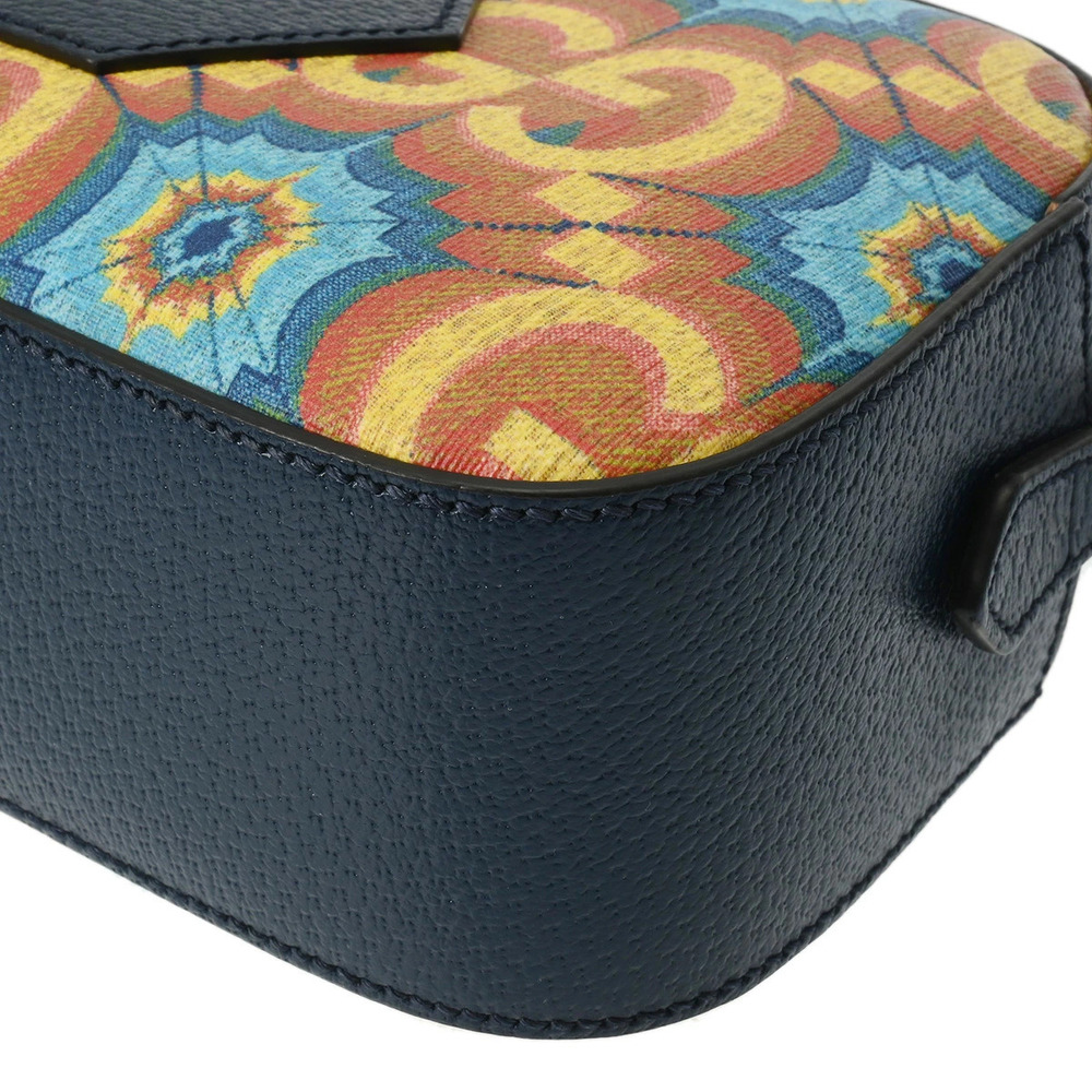 Gucci Kaleidoscope Bag Shoulder GG Blue Leather Yellow - Picture 4 of 9